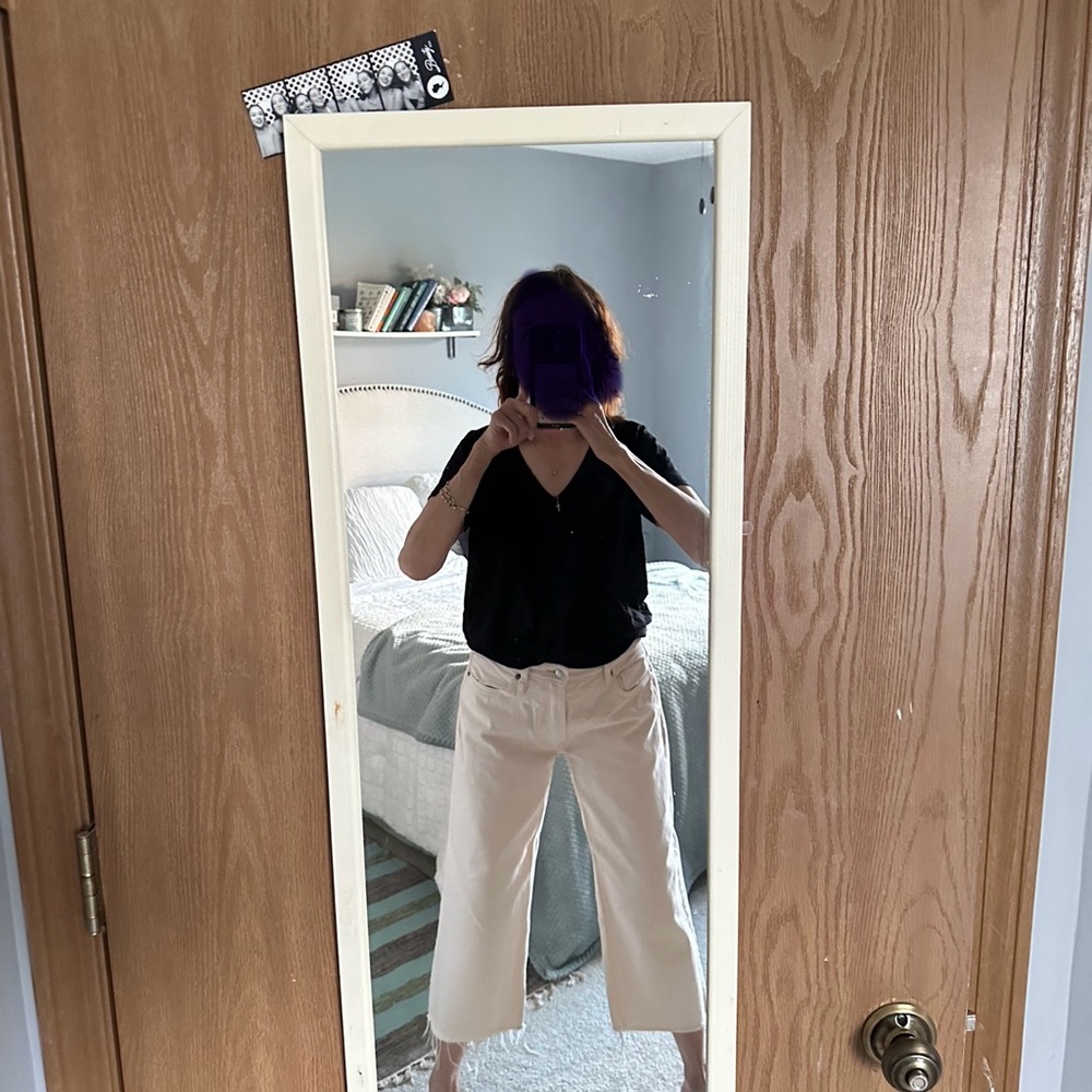 Zara Cream Grunge Pants